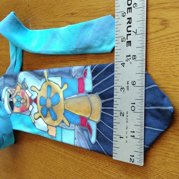 Marc Hauser Hand Painted Tie NWT All Silk Ship Captain Nautical - Picture 5 of 6
